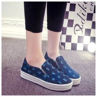 BAYO Patterned Canvas Slip Ons