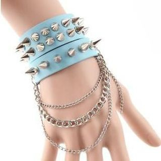 Trend Cool Chain Detail Spike Bangle