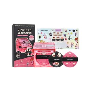 TONYMOLY - Skin Tone Fixing Cover Cushion Set Zootopia Edition - 3 Colors #01 Ivory