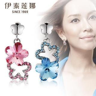 Italina Swarovski Elements Crystal Flower Drop Earrings