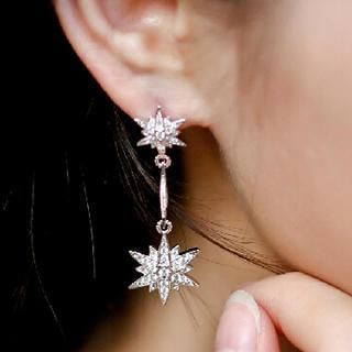 Mbox Jewelry Rhinestone Star Pendant Earrings