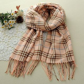 Storyland Plaid Fringe Scarf