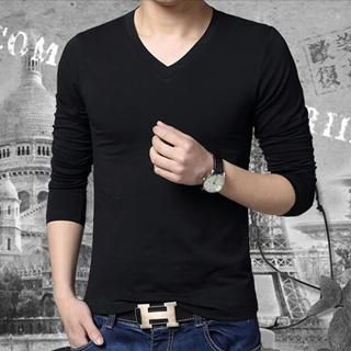 Gurun Vani Long-Sleeve V-Neck T-Shirt