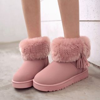Pangmama Tasseled Short Snow Boots