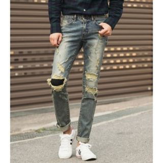 ABOKI Distressed Blue Jeans