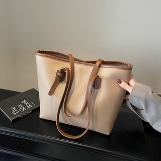 Faux Leather Tote Bag