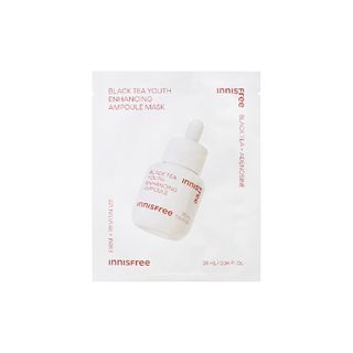 innisfree - Black Tea Youth Enhancing Ampoule Mask 2023 Version - 28ml x 1 sheet