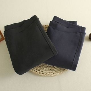 Mushi Plain Fleece-Lined Pants