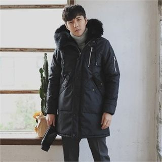 MITOSHOP Detachable Faux-Fur Hooded Puffer Coat