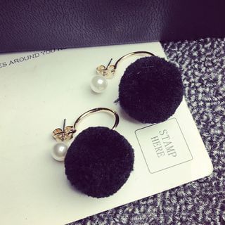 Pop Lop Faux Pearl Ball Earrings