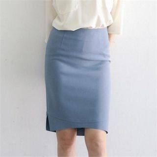MAGJAY Asymmetric-Hem Pencil Skirt