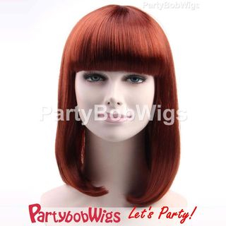 Party Wigs PartyBobWigs - Party Medium Bob Wig - Brown Brown - One Size