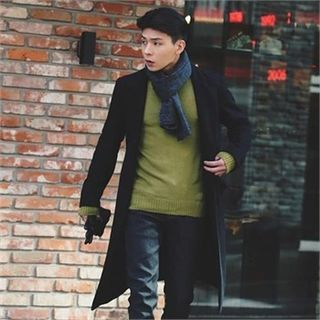 Superstar.i Notched-Lapel Single-Breasted Long Coat