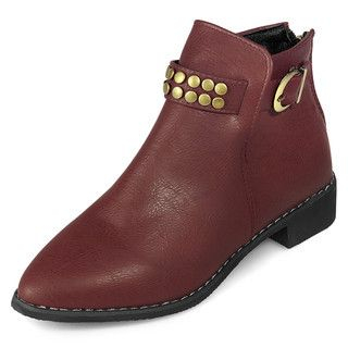 yeswalker Studded Pointy Ankle Boots