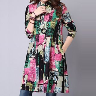 Emeline Print Long Shirt