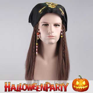 Party Wigs HalloweenPartyOnline - Pirate Johnny Ash Brown - One Size