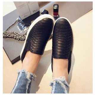 BAYO Snake Print Flat Slip-ons