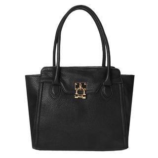 ans Padlock Accent Tote Black - One Size