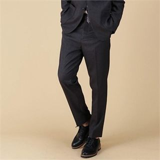 THE COVER Wool Blend Flat-Front Dress Pants