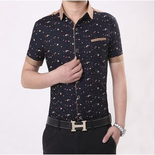 JIBOVILLE Short-Sleeve Floral Patterned Shirt