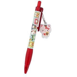 Sanrio Hello Kitty Ballpoint Pen with Acrylic Charm Lucky Cat 1 pc