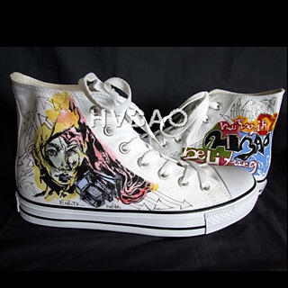 "Doodle" High-Top Sneakers