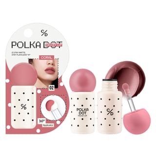 Cathy Doll - Polka Dot Velvet Lip 02 Coral