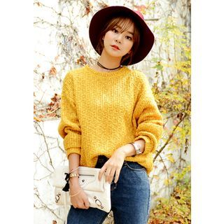 DEEPNY Loose-Fit Chunky-Knit Sweater