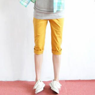 Tokyo Fashion Stripe-Panel Cropped Pants