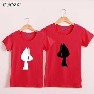 Onoza Short-Sleeve Cat-Print T-Shirt