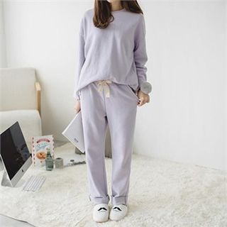 PIPPIN Set: Brushed-Fleece Lined Pullover + Sweatpants