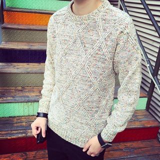 JUN.LEE Cable Knit Sweater