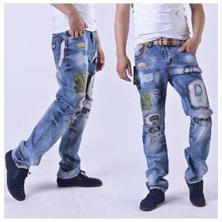 Hansel Washed Applique Jeans