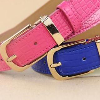 Charm n Style Snake-Print Faux Leather Belt