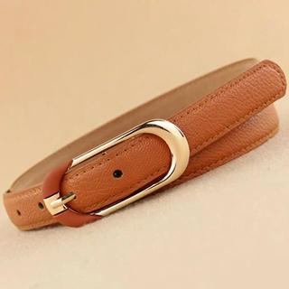 Charm n Style Faux-Leather Slim Belt