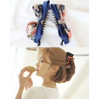 Miss21 Korea Patterned Bow Hair Clamp