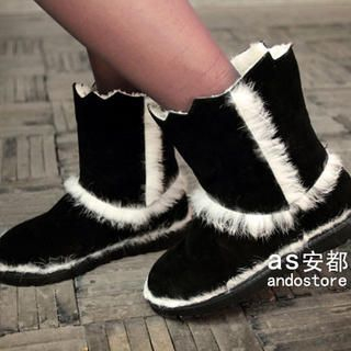 Faux-Fur Trim Ankle Boots