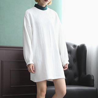 Eva Fashion Mock Neck Long-Sleeve Dress