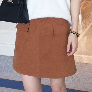 Colorful Shop Suede Mini Skirt