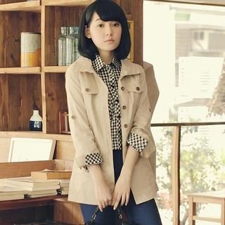 Tokyo Fashion Tab-Sleeve Hooded Trench Jacket