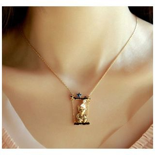 Mbox Jewelry Swarovski Elements Crystal Mabe Pearl Bear Necklace