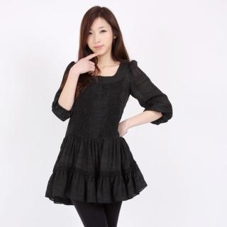 3/4 Sleeve A-Line Tunic Dress