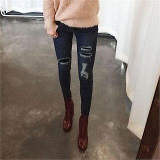 LIPHOP Distressed Skinny Jeans