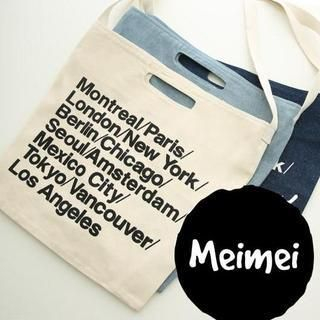 Meimei Lettering Canvas Cross Bag