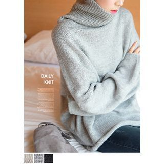 J-ANN Turtle-Neck Wool Blend Sweater