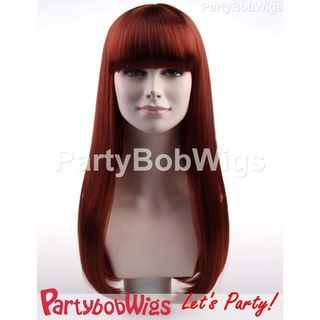 Party Wigs PartyBobWigs - Party Long Bob Wig - Brown Brown - One Size