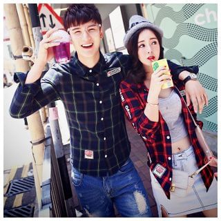 Simpair Plaid Couple Shirt