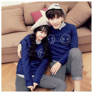 Simpair Embroidered Couple Knit Top
