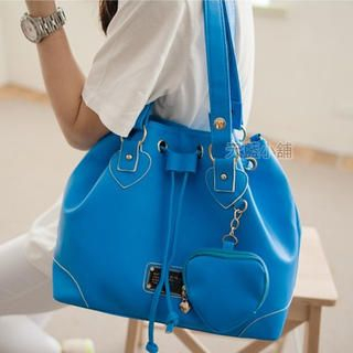 Faux-Leather Bucket Bag