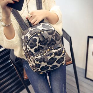 Seok Print Faux Leather Backpack